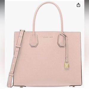 SALE Michael Kors Large Mercer blush Tote Crossbody Strap excellent
